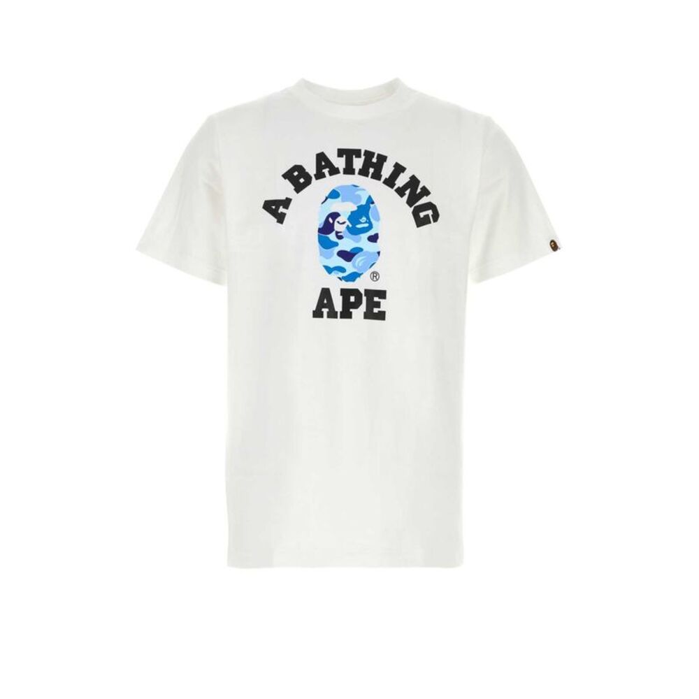 Bape Men White Cotton Abc Camo Collage T-Shirt
